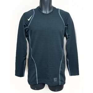 Nike Pro Dri-FIT Compression Shirt Mens Small Black Long Sleeve Athletic